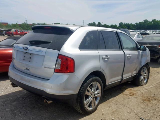 2FMDK3KC2DBC61442 - 2013 FORD EDGE LIMIT SILVER photo 4