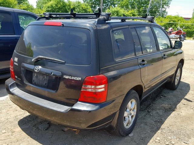 JTEHF21A710038665 - 2001 TOYOTA HIGHLANDER BLACK photo 4