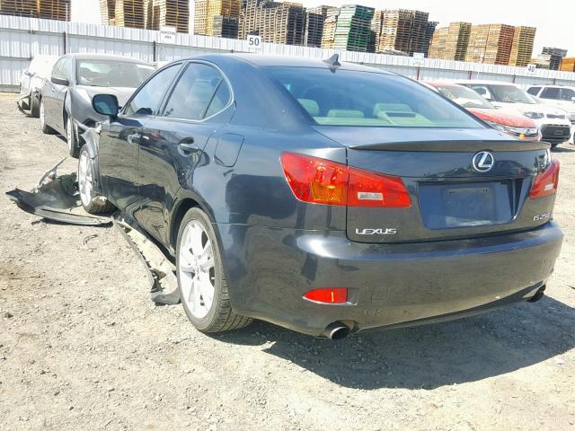 JTHBK262975027510 - 2007 LEXUS IS 250 CHARCOAL photo 3