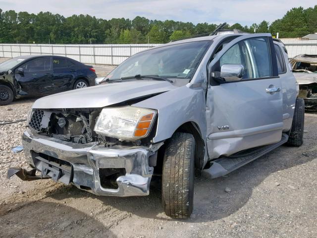 5N1AA08A07N722091 - 2007 NISSAN ARMADA SE SILVER photo 2