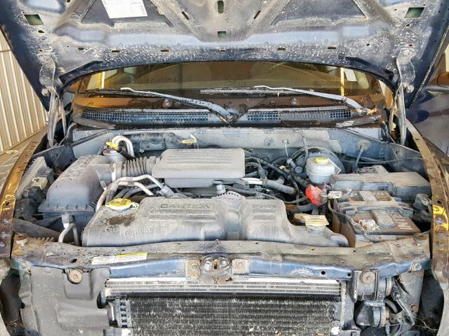 1B7HG38N52S715489 - 2002 DODGE DAKOTA QUA BLUE photo 7