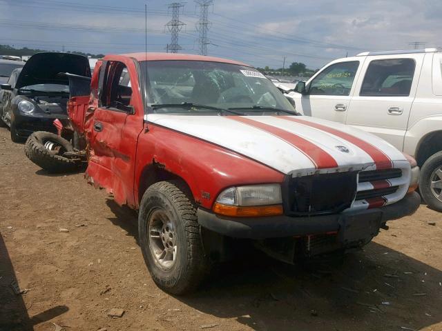 1B7GL22X2XS298903 - 1999 DODGE DAKOTA RED photo 1