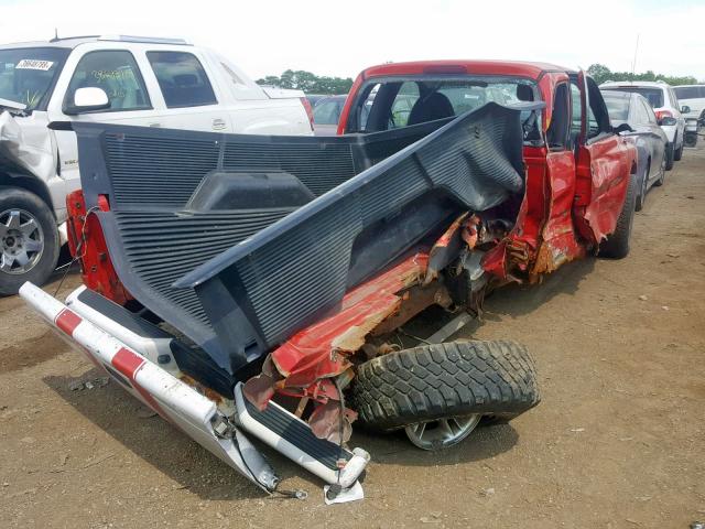 1B7GL22X2XS298903 - 1999 DODGE DAKOTA RED photo 4