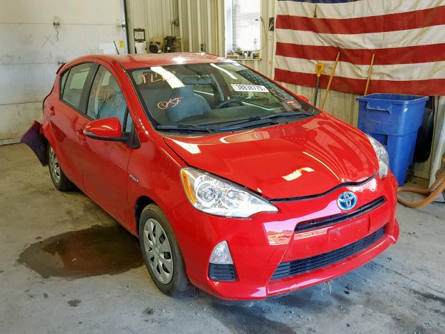 JTDKDTB33E1061625 - 2014 TOYOTA PRIUS C RED photo 1