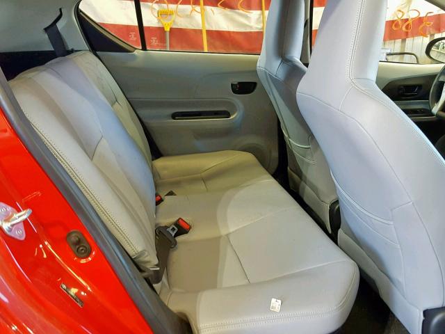 JTDKDTB33E1061625 - 2014 TOYOTA PRIUS C RED photo 6