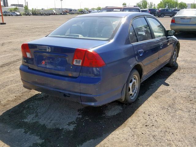 2HGES15454H931761 - 2004 HONDA CIVIC DX BLUE photo 4