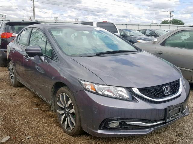 19XFB2F92EE083970 - 2014 HONDA CIVIC EXL GRAY photo 1