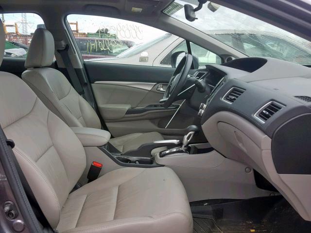 19XFB2F92EE083970 - 2014 HONDA CIVIC EXL GRAY photo 5