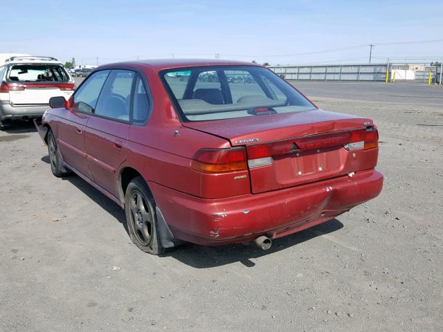 4S3BD6653T7205133 - 1996 SUBARU LEGACY LSI RED photo 3