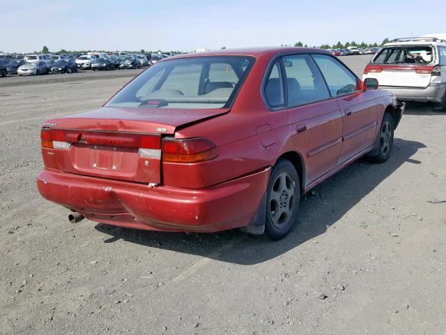 4S3BD6653T7205133 - 1996 SUBARU LEGACY LSI RED photo 4