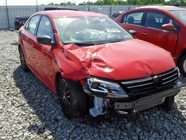 3VWD17AJXGM302964 - 2016 VOLKSWAGEN JETTA SPOR RED photo 1