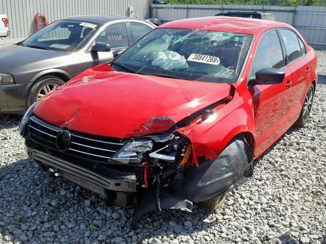 3VWD17AJXGM302964 - 2016 VOLKSWAGEN JETTA SPOR RED photo 2