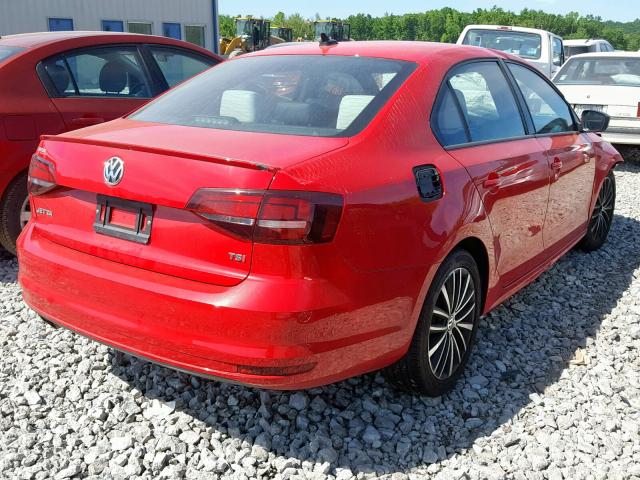 3VWD17AJXGM302964 - 2016 VOLKSWAGEN JETTA SPOR RED photo 4