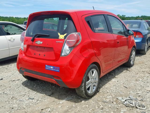 KL8CD6S90DC502939 - 2013 CHEVROLET SPARK 1LT RED photo 4