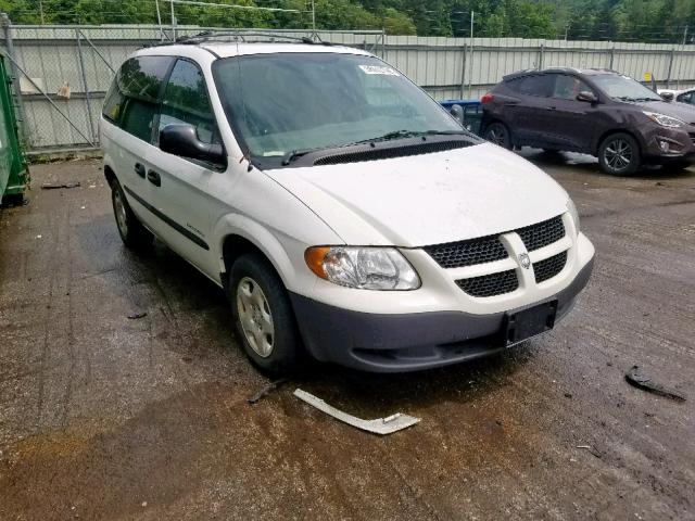 1D4GP25R93B201968 - 2003 DODGE CARAVAN SE WHITE photo 1