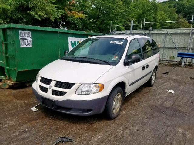 1D4GP25R93B201968 - 2003 DODGE CARAVAN SE WHITE photo 2