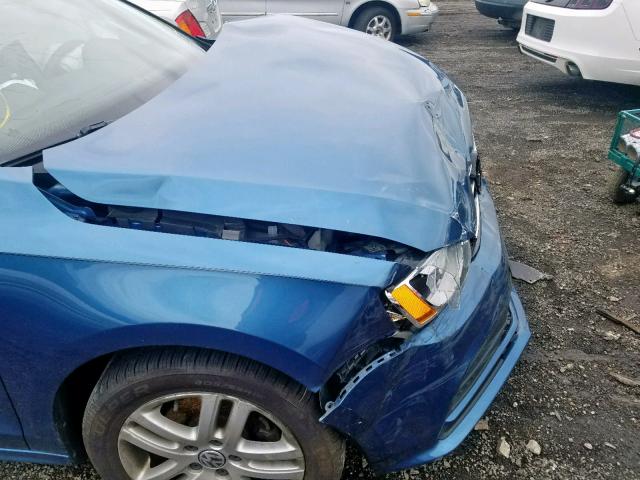 3VW2K7AJ3FM209805 - 2015 VOLKSWAGEN JETTA BASE Mavi foto 9