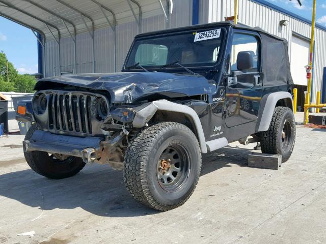 1J4FA49S45P329277 - 2005 JEEP WRANGLER / BLACK photo 2