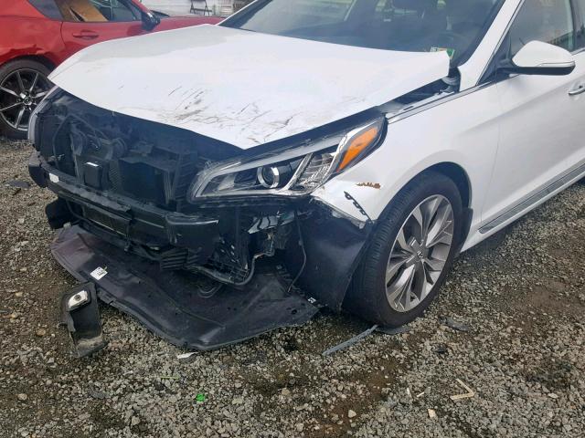 5NPE34AB5FH195917 - 2015 HYUNDAI SONATA SPO WHITE photo 9