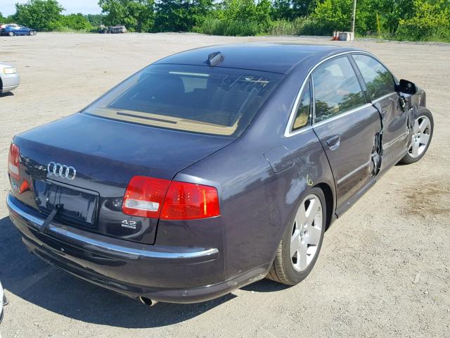 WAUML44E04N006988 - 2004 AUDI A8 L QUATT BLUE photo 4