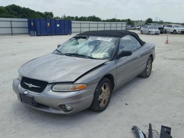 3C3EL55H4XT203046 - 1999 CHRYSLER SEBRING JX GRAY photo 2