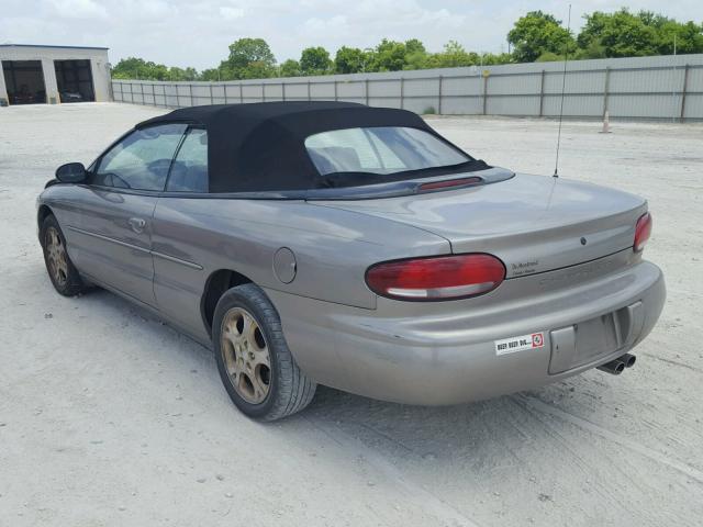 3C3EL55H4XT203046 - 1999 CHRYSLER SEBRING JX GRAY photo 3