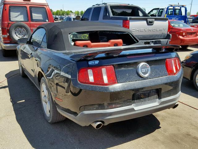 1ZVBP8FH8A5143859 - 2010 FORD MUSTANG GT BLACK photo 3