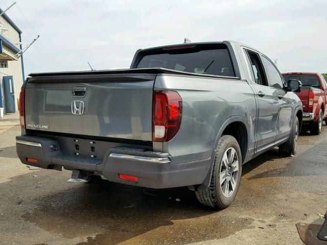 5FPYK2F63HB003791 - 2017 HONDA RIDGELINE GRAY photo 4