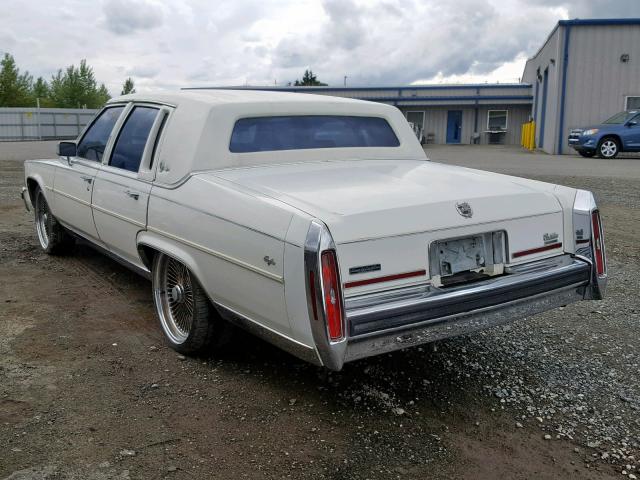 1G6DW51Y2JR756687 - 1988 CADILLAC BROUGHAM WHITE photo 3