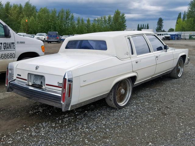 1G6DW51Y2JR756687 - 1988 CADILLAC BROUGHAM WHITE photo 4