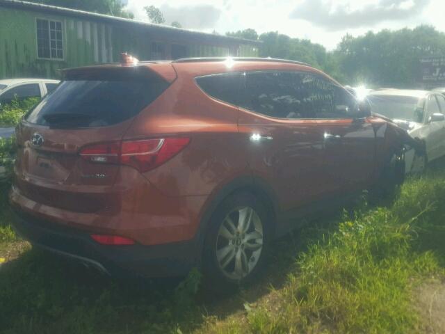 5XYZU3LAXDG022654 - 2013 HYUNDAI SANTA FE S ORANGE photo 4