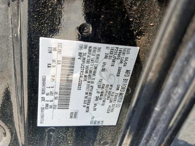 5LMFU27R24LJ32625 - 2004 LINCOLN NAVIGATOR BLACK photo 10