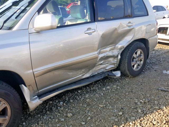 JTEDP21A250084244 - 2005 TOYOTA HIGHLANDER SILVER photo 9