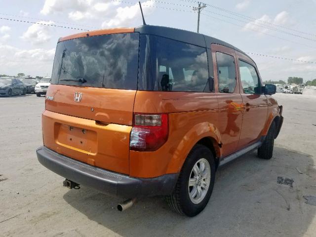 5J6YH18768L011575 - 2008 HONDA ELEMENT EX ORANGE photo 4