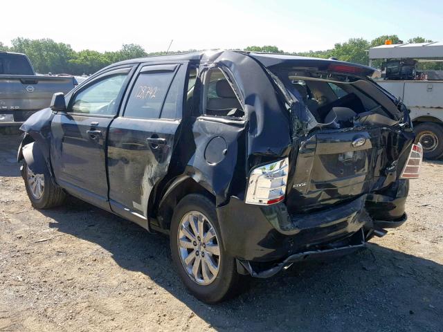 2FMDK49C47BA59282 - 2007 FORD EDGE SEL P BLACK photo 3