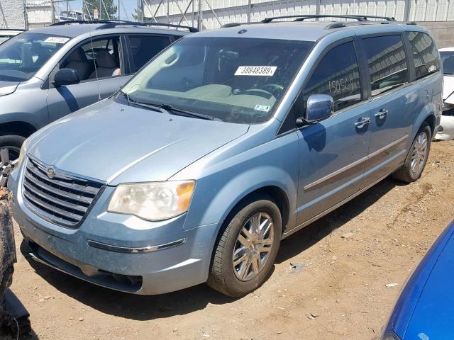 2A8HR64X48R788312 - 2008 CHRYSLER TOWN & COU TEAL photo 2