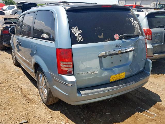 2A8HR64X48R788312 - 2008 CHRYSLER TOWN & COU TEAL photo 3