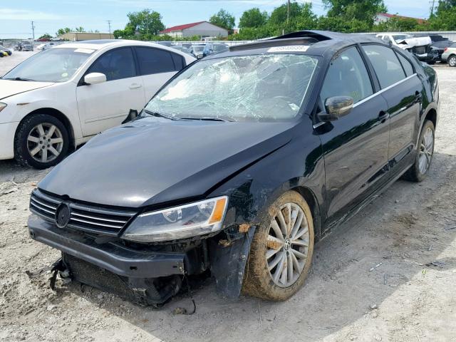 3VWLL7AJ2BM036337 - 2011 VOLKSWAGEN JETTA TDI BLACK photo 2