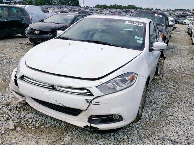 1C3CDFCB1FD243307 - 2015 DODGE DART LIMIT WHITE photo 2