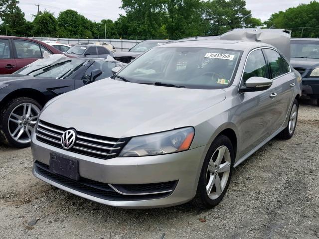 1VWBP7A38CC085028 - 2012 VOLKSWAGEN PASSAT SE SILVER photo 2