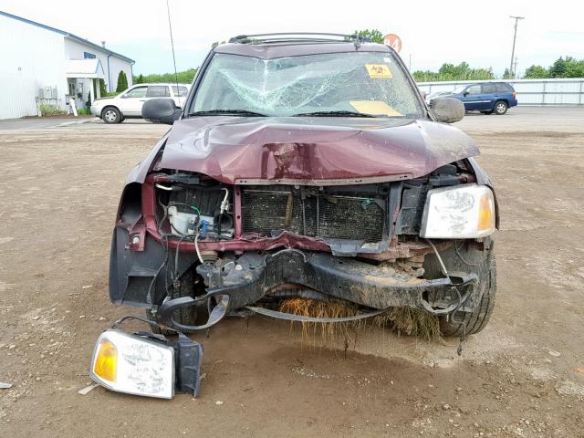 1GKDT13S672257551 - 2007 GMC ENVOY BURGUNDY photo 9