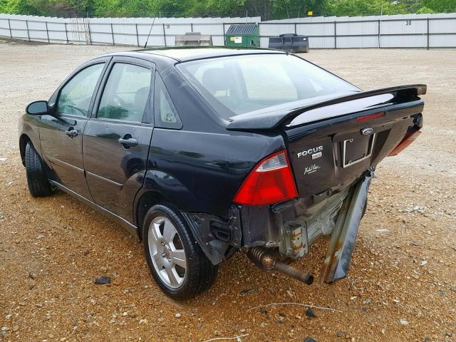 1FAFP34N17W158518 - 2007 FORD FOCUS ZX4 BLACK photo 3