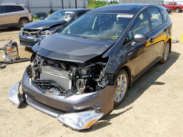 JTDZN3EU5C3078721 - 2012 TOYOTA PRIUS V GRAY photo 2