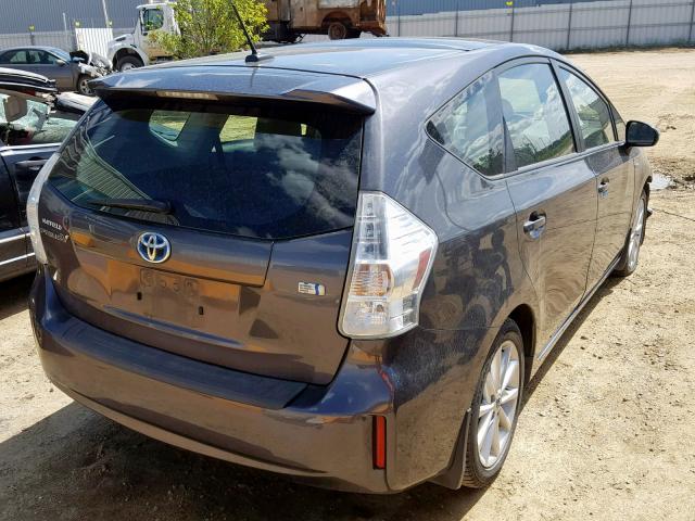 JTDZN3EU5C3078721 - 2012 TOYOTA PRIUS V GRAY photo 4