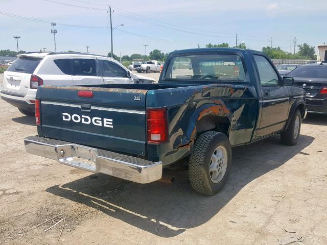 1B7FL26X7RW102455 - 1994 DODGE DAKOTA GREEN photo 4