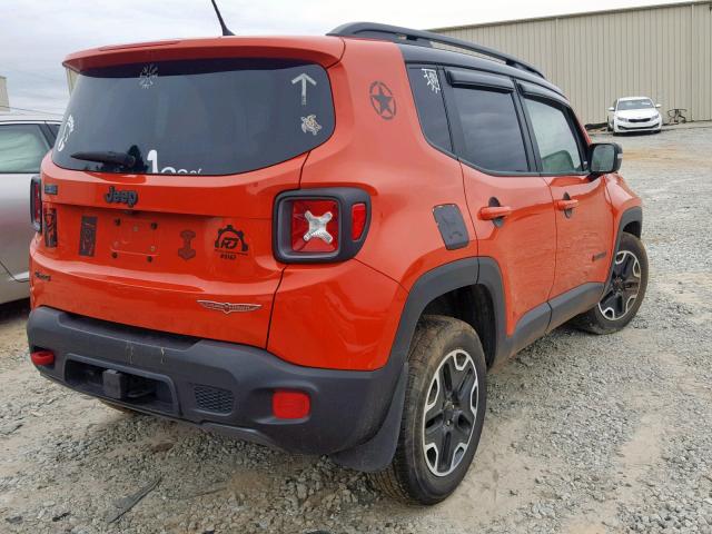 ZACCJBCBXHPF49777 - 2017 JEEP RENEGADE T ORANGE photo 4