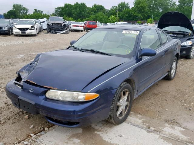 1G3NF12E31C131670 - 2001 OLDSMOBILE ALERO GLS BLUE photo 2