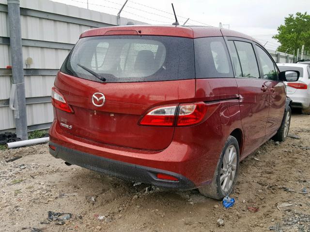 JM1CW2BL6F0182679 - 2015 MAZDA 5 SPORT RED photo 4