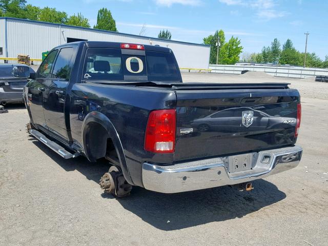 3D7UT2CL2AG132061 - 2010 DODGE RAM 2500 BLACK photo 3