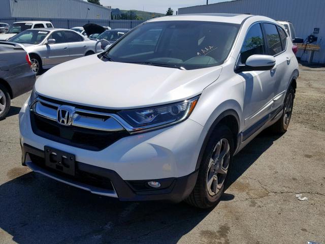 JHLRW2H87KX008668 - 2019 HONDA CR-V EXL WHITE photo 2